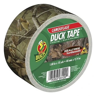 Duck 241744 Duct Tape, Realtree Hardwood Camo, 1.88 In. x 10 Yd.