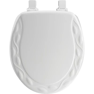Mayfair 34EC Toilet Seat, Round, Molded Wood, Ivy, White