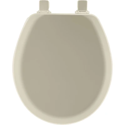 Mayfair 41EC 006 Round Molded Wood Toilet Seat, Easy-Clean Hinge, Bone