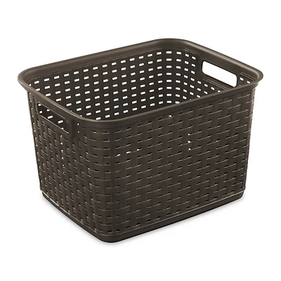 1.8 Cu Ft Espresso Storage Bin 9.375 In. H X 12.25 In. W X 15 In. D