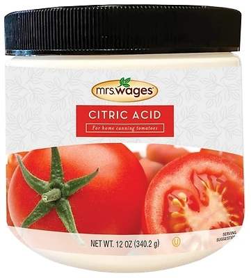 Mrs. Wages WGCC060000 Citric Acid, Granular, 12 oz Jar