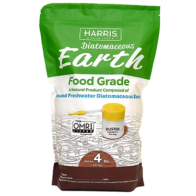 Harris DE-FG4P Food Grade Diatomaceous Earth with Powder Duster, 4 Lb.
