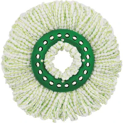 Libman 1284 Tornado Spin Mop Refill, Microfiber, Green/White