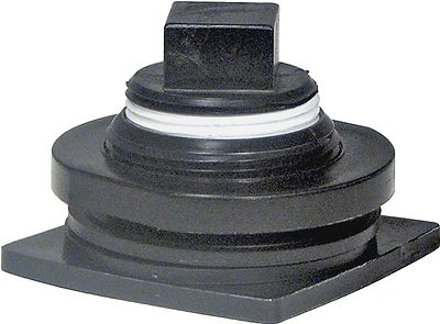 Rubbermaid FG505012 Stock Tank Drain Plug Kit, Plastic, Black