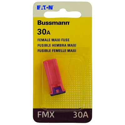 Bussmann Female MAXI Series BP/FMX-30-RP Delay Fuse, FMX, 12/32 VDC, 30 A, 1 kA Interrupt