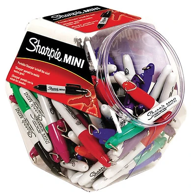 Sharpie 35111 Mini Permanent Marker, Fine Lead/Tip, 0.9 mm Lead/Tip, Assorted Lead/Tip