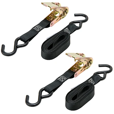 Ratchet Tie Down, 10 Ft., 2-Pk.
