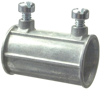 Electrical Metallic Screw Coupling Set, Zinc Die Cast, 1/2-In., 5-Pk.