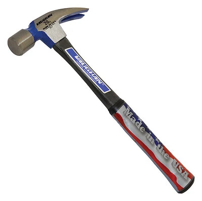 20 oz. Straight Claw Rip Hammer, 14 In. Fiberglass Tubular Handle