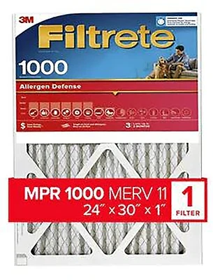 Filtrete Micro Allergen Air Filter, MPR 1000, 24x30x1 In.