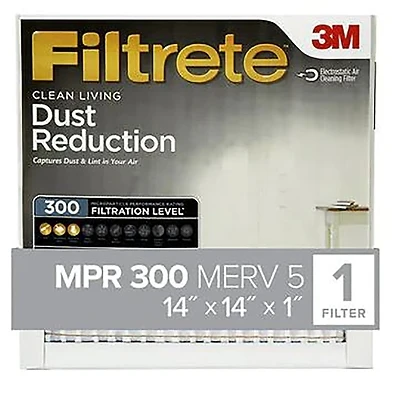14x14x1 Basic Dust & Lint Air Filter, 300 Mpr, Merv 5, Model 311-4