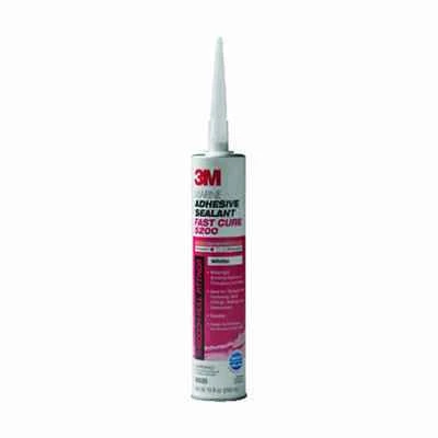 3M 06520 Marine Fast Cure 5200 Adhesive Sealant, White, 10 Oz