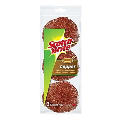 Scotch-Brite 213C Copper Coated Scouring Pad, 3-Pack