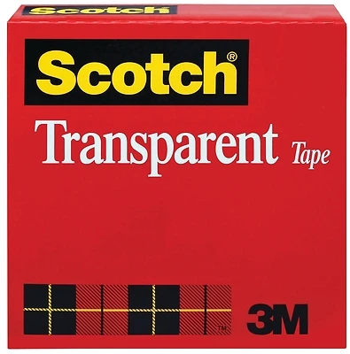 Scotch 600 Packaging Tape, Clear, 1/2 In. x 72 Yds.