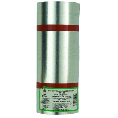 Roll Flashing, Galvanized, 14 In. x 50 Ft.