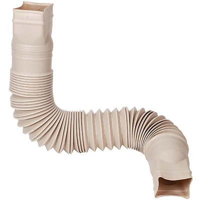 Amerimax 85014 Flex-A-Spout Downspout Extension, Vinyl, Tan, 22–55 In.
