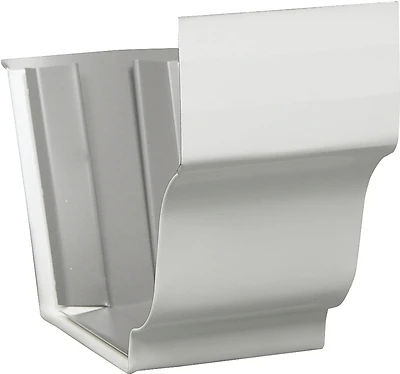 Amerimax 27209 Gutter Slip Joint Connector, White Aluminum, 5 In.