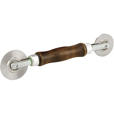 Professional Screen Spline Rolling Tool, Wood Handle, Steel Ball-Bearing Wheels