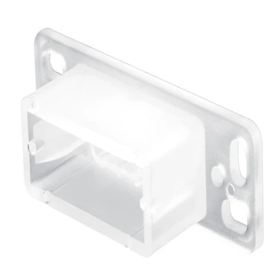 Prime-Line R 7145 Drawer Track Backplate, 3/4 in L, 2-13/32 in W, Plastic, Raw