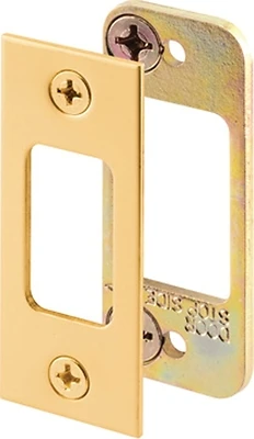 Defender Security E 2479 Brass Deadbolt Strike Plate, 2-3/4 x 1-1/8 In.