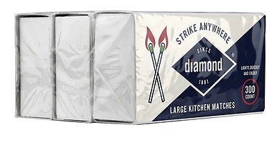 2-3/8 In. 300-count Strike Anywhere Kitchen Matches - 3 Pack (900 Matches Total)
