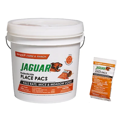 JAGUAR RODENTICIDE 50GM PLACE PAC 73 CT PAIL  2/CS