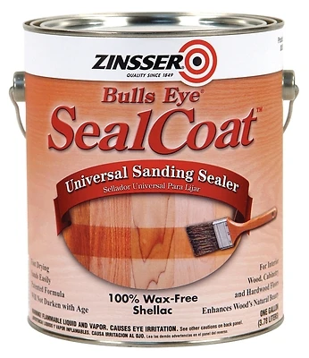 Zinsser Bulls Eye SealCoat 00851 Sanding Sealer, Shellac, 1 Gallon