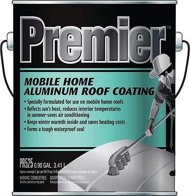 Pr525042 1 Gal. Fibered Aluminum Mobile Home Roof Coating - 50-125 Sq. Ft. Coverage