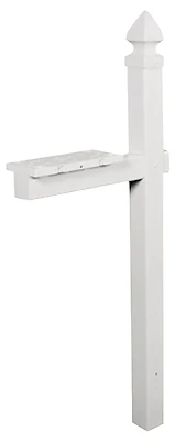Gibraltar Whitley WP000WAM Mailbox Post Cover, White Plastic, 57 In.