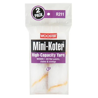 Wooster R211-4 Mini-Koter 4 In. Yarn Roller Cover, 2-Pack