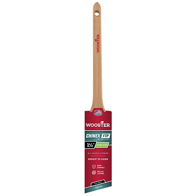 Wooster 4424-1 1/2 Thin Angle Sash Paint Brush, Chinex FTP, 1.5-In.