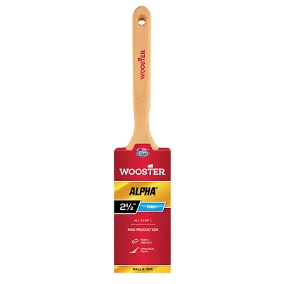 Wooster 4232-2 1/2 Alpha Flat Sash Paint Brush, 2-1/2 In., Synthetic Bristle