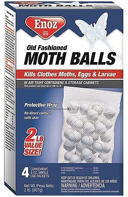 Enoz E62.12 Non-Organic Moth Ball, 32 oz Box, Tablet
