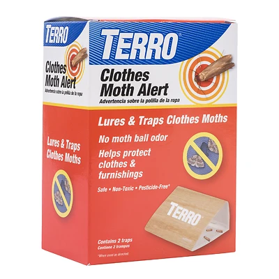 Terro T720 Clothes Moth Alert Trap, Glue, 2-Pack