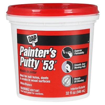 DAP 12244 Painter's Putty, White, 1 Qt.