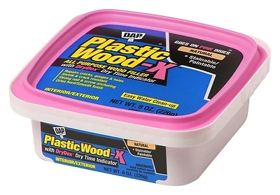 Dap 7079800541 Plastic Wood-X Wood Filler, DryDex Dry Time Indicator, 8 Oz