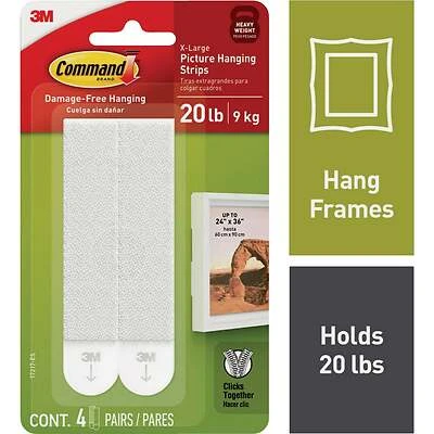 5038925 36 in. Command Extra Large Foam Strips - White - Pack of 4