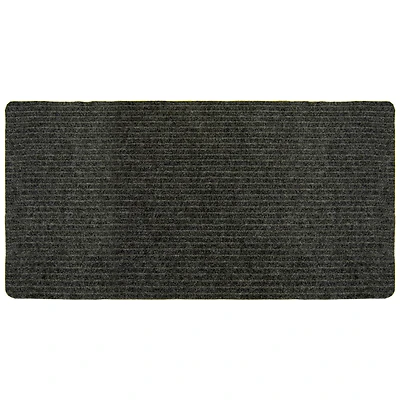 Carpet Runner, Concord, Charcoal Polypropylene, 2 x 5-Ft.