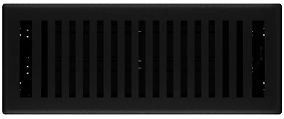 Signature Series Floor Register, Black Iron Montezuma, Steel, 4 x 12 In.