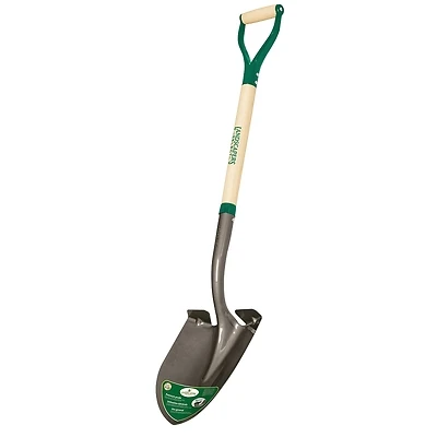 Mintcraft 33275 D-Handle Round Point Digging Shovel, Steel Blade, 30 In