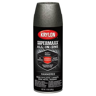 SuperMaxx All-In-1 Spray Paint & Primer, Hammered, Dark Bronze, 12-oz.