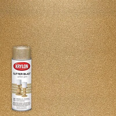 Krylon K3801 Glitter Blast Golden Glow Spray Paint, 5.75 Oz