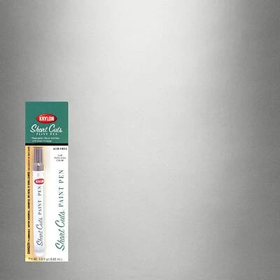 Krylon Short Cuts KSCP902 Paint Pen, Chrome Gloss, Chisel Tip, 1/3 Fl Oz