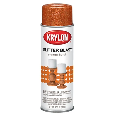Glitter Blast Spray Paint Orange Burst 5.75 Oz - Indoor/outdoor Use