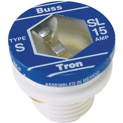Bussmann SL-15PK4 Plug Fuse, 15-Amp, 125V, 4-Pack