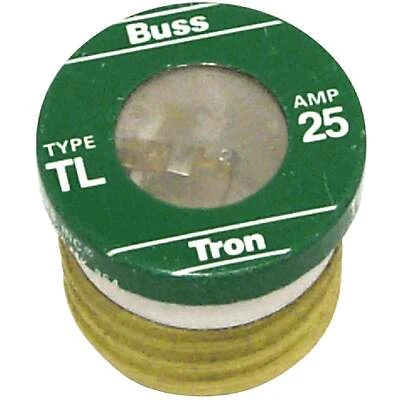 Bussmann TL-25PK4 Plug Fuse, 25-Amp, 125V, Time Delay, 4-Pk.