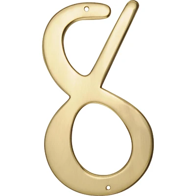 4 in. Solid Brass Number 8