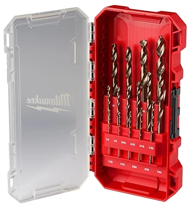 Milwaukee 48-89-2370 Red Helix Cobalt Drill Bit Set, 15-Piece, 1/16-3/8 In.
