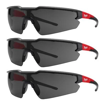 Milwaukee 48-73-2054 Safety Glasses, Tinted Anti-Scratch, Red/Black, 3-Pack