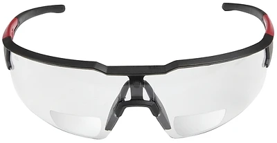 Milwaukee 48-73-2202 Safety Glasses, Red & Black Frame, +1.50 Magnified